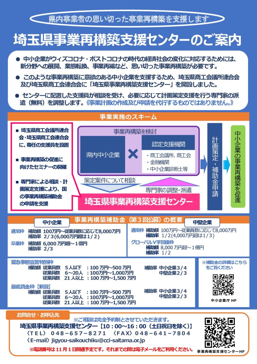 埼玉県事業再構築支援センターのご案内