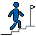 階段を登るアイコン
