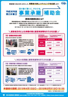 平成３０年度第２次補正事業承継補助金190329shoukeiのサムネイル